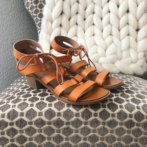 Gladiator Lace Up Block Heel Sandal